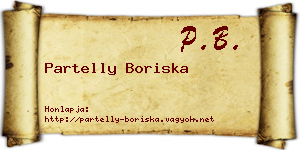 Partelly Boriska névjegykártya